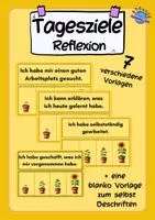 Vorschau - Fördermaterial/Inklusion - Tagesziele Reflexion - Growth Mindset - Deckblatt