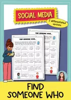 Vorschau - Spiele - Find Someone Who Englisch – Social Media Sprechspiel, Present Perfect - Deckblatt