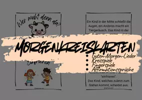 Vorschau - Anderer Materialtyp - Morgenkreiskarten - Morgenlieder, Kreisspiele, etc.. - Deckblatt