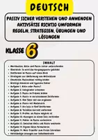 Vorschau - Arbeitsblätter - Passiv sicher verstehen und anwenden Aktivsätze richtig umformen Regeln, Strategien, Übungen und Lösungen Klasse 6 - Deckblatt