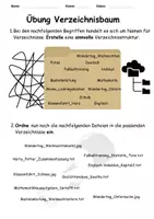 Vorschau - Arbeitsblätter - Übung Verzeichnisbaum - Deckblatt