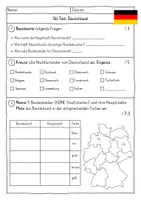 Vorschau - Test - Notengebung zum Thema Deutschland - Seite 1