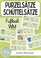 Vorschau - Stationenlernen - Fußball WM Purzelsätze/Schüttelsätze dreifach differenziert - Deckblatt