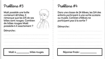 Aperçu - Feuilles d'exercices - French: Cahier Fractions nombres décimaux et pourcentages - Page 3