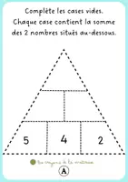 Aperçu - Feuilles d'exercices - Τriangles d'additions - Page 1