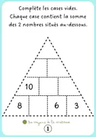 Aperçu - Feuilles d'exercices - Τriangles d'additions - Page de couverture