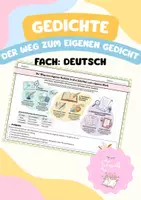 Vorschau - Arbeitsblätter - Gedichte schreiben: 3-Schritte zum eigenen Gedicht - Deckblatt