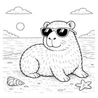 Vorschau - Mal- und Bastelvorlagen - Capybara - Ausmalbilder (50 Malvorlagen) inkl. Stundenentwurf (PDF) - Seite 2