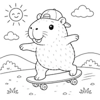 Vorschau - Mal- und Bastelvorlagen - Capybara - Ausmalbilder (50 Malvorlagen) inkl. Stundenentwurf (PDF) - Seite 3