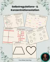 Vorschau - Aufgabenkarten - Selbstregulations- & Konzentrationsstation - Deckblatt