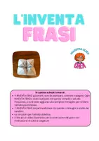 anteprima - Materiale di supporto/inclusione - L'Inventa Frasi: gioco per imparare a costruire le frasi - Pagina di copertina