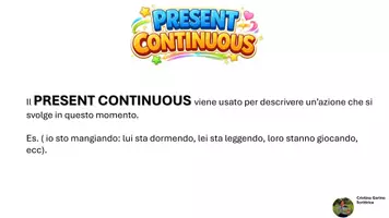 anteprima - Materiale di supporto/inclusione - PRESENT CONTINUOUS PDF - Pagina 1