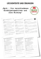 Vorschau - Arbeitsblätter - Epik - Die verschiedenen Erzählperspektiven und ihre Wirkung (Lückentext und Übungen) - Deckblatt