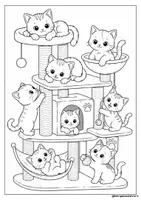 Vorschau - Mal- und Bastelvorlagen - Katzen Ausmalbilder Kunst - Seite 2