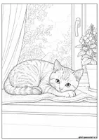 Vorschau - Mal- und Bastelvorlagen - Katzen Ausmalbilder Kunst - Seite 3