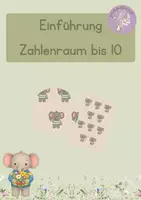 Vorschau - Bildkarten - Zahlenbilder Zahlenraum bis 10 - Elefantenklasse - Deckblatt