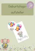 Vorschau - Anderer Materialtyp - Geburtstagsaufsteller - Elefantenklasse - Deckblatt