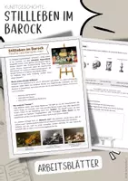 Vorschau - Arbeitsblätter - Stillleben und Vanitas im Barock – Arbeitsblätter, Bildkarten, Kreativaufgabe (Klasse 7–9) - Deckblatt