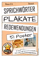 Vorschau - Poster - Sprichwörter & Redewendungen POSTER PLAKATE Deutsch - Deckblatt