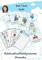Vorschau - Arbeitsblätter - Relativsätze Relativpronomen Nominativ - Deckblatt