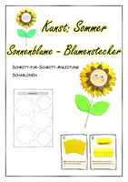 Vorschau - Stationenlernen - Sonnenblume - Kunst Sommer - Deckblatt