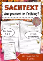 Vorschau - Arbeitsblätter - Sachtexte Jahreskreis - Seite 1
