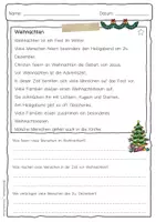 Vorschau - Arbeitsblätter - Sachtext Weihnachten - Seite 1
