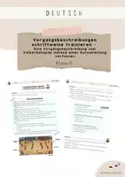 Vorschau - Arbeitsblätter - Eine Vorgangsbeschreibung zum Völkerballspiel anhand einer Kurzanleitung verfassen und mit Textlupe überarbeiten - Deckblatt