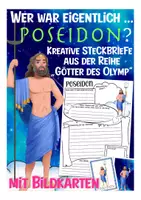 Vorschau - Arbeitsblätter - Griechische Götter Steckbrief - Poseidon - Deckblatt