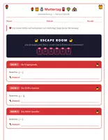 Vorschau - Arbeitsblätter - Muttertag Escape Room Bruchrechnung Decoder-Rätsel Klasse 6-7 - Seite 1