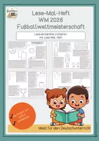 Vorschau - Mal- und Bastelvorlagen - Lese-Mal-Heft WM2026 Klasse 3 und 4 - Deckblatt