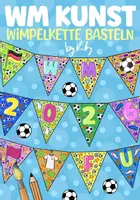 Vorschau - Arbeitsblätter - WM 2026 Kooperative Fußball Girlande zum Ausmalen & Basteln - Deckblatt