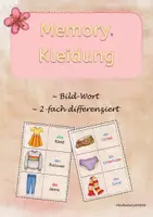 Vorschau - Spiele - Memory® Kleidung Bild-Wort ~ 2-fach differenziert - Deckblatt