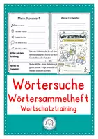 Vorschau - Arbeitsblätter - Wörtersuche. Wortschatztraining. Wörtersammelheft - Deckblatt
