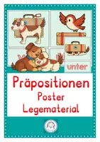 Vorschau - Poster - Präpositionen. Fürwörter. Bildkarten/Poster zu verschiedenen Präpositionen - Deckblatt