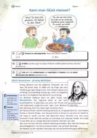 Vorschau - Arbeitsblätter - Kann man Glück messen? - Das hedonistische Kalkül - Deckblatt