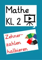 Vorschau - Arbeitsblätter - Einmaleins-Vorübung: Zehnerzahlen halbieren am Hunderterfeld (4 AB) - Seite 1