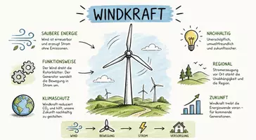 Vorschau - Arbeitsblätter - Lernposter + Arbeitsblatt "Windkraft" + Onlineübung & MP3 + Mindmap + Infografiken - Seite 2