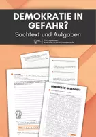 Vorschau - Arbeitsblätter - Demokratie in Gefahr? - Sachtext und Aufgaben - Deckblatt