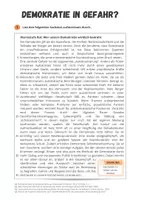 Vorschau - Arbeitsblätter - Demokratie in Gefahr? - Sachtext und Aufgaben - Seite 1