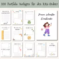 Vorschau - Anderer Materialtyp - Kita Portfolio Vorlagen | 100 Seiten für den Kindergartenordner - Seite 2