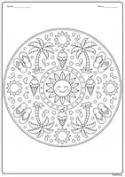 Vorschau - Mal- und Bastelvorlagen - Mandalas zum Sommer - Jg-1-7 - Seite 1