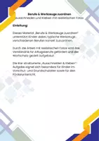 Vorschau - Arbeitsblätter - Berufe & Werkzeuge – Ausschneiden & Kleben für Autismus - Seite 1