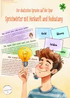 Vorschau - Stundenentwürfe - Sprichwörter verstehen – Bedeutung & Herkunft entdecken (Deutsch, Klasse 7/8) - Deckblatt
