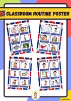 Vista previa - Refuerzo / NEE / Materiales de apoyo - Classroom English Posters Vocabulary - Portada