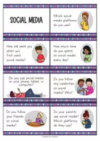 Vorschau - Aufgabenkarten - Social Media Englisch – 39 Sprechkarten & Sprechanlässe Klasse 6–8 - Seite 1