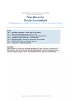 Vorschau - Arbeitsblätter - Operatoren im Deutschunterricht – Kl. 8–13 | AFB I/II/III, 30+ Operatoren, Unterschiede, Übungsaufgaben & Lösungen - Deckblatt