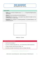 Vorschau - Poster - Vierecke im Überblick 📐 – Eigenschaften & Zeichen-Tipps (Merkblätter) - Deckblatt