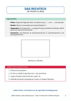 Vorschau - Poster - Vierecke im Überblick 📐 – Eigenschaften & Zeichen-Tipps (Merkblätter) - Seite 1