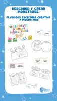 Vista previa - Unidades / Secuencias / Situaciones de Aprendizaje - DESCRIBIR Y CREAR MONSTRUOS. FLIPBOOKS ESCRITURA CREATIVA - Portada